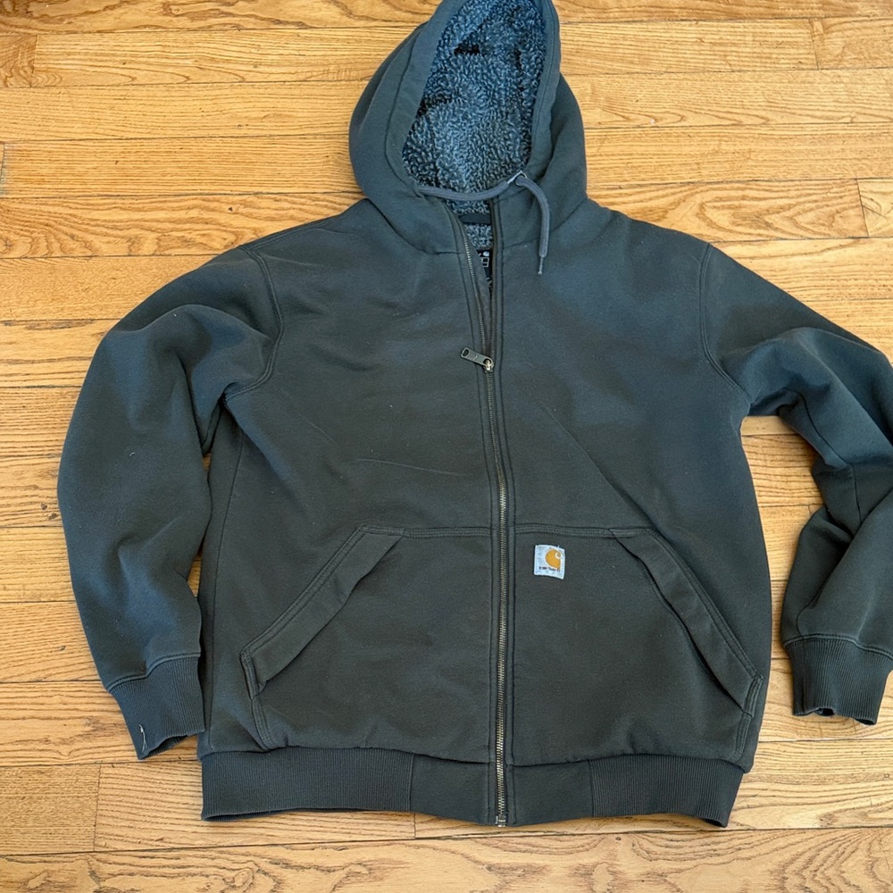 Carhartt Mens Sherpa-Lined Hooded Jacket - medium